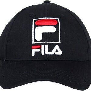 Fila Red and Black Cap with Logo
